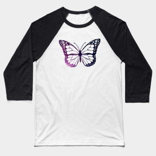 Pink Butterfly Baseball T-Shirt